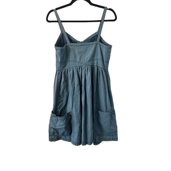 Zac Posen for Target Collab Mini Dress Spaghetti Strap Slate Blue Size Medium - Picture 1 of 3